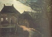 The Parsonage at Nuenen by Moonlight (nn04) Vincent Van Gogh